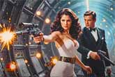 James Bond Moonraker Reimagined in Retro 1950s Sci-Fi Style